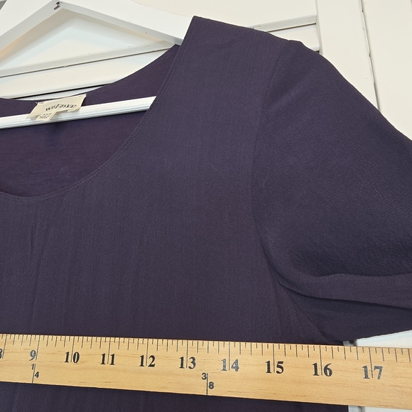 WILFRED FREE Teigen Navy Tee Dress Sz XXS Rayon Mini Old Money Minimalist Casual - Picture 8 of 10